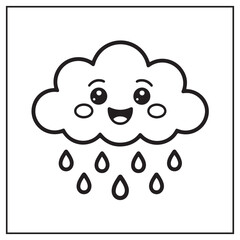 Rainy Day Coloring Pages | Cute and Relaxing Rain Scenes for Kids and Adults