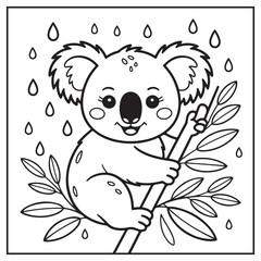 Rainy Day Coloring Pages | Cute and Relaxing Rain Scenes for Kids and Adults