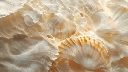 Digital illustration of complex, textured, flowing patterns in shades of beige and brown.