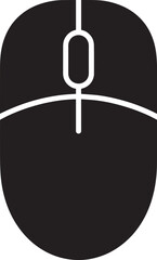 Sleek Computer Mouse Silhouette on Transparent Backdrop for Technology and Design Projects