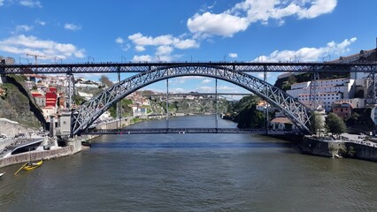 Porto Skyline In Porto Portugal. Modern City Center With Skyscrapers Reflecting The Urban Life. Deserted Skyline Heaven Amazing. Heaven Waterfront Shore. Porto Portugal.