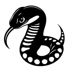 Copperhead Animal Icon - Black