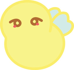 A cute chick character with wings
