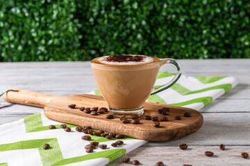 Charming Coffee on Rustic Board