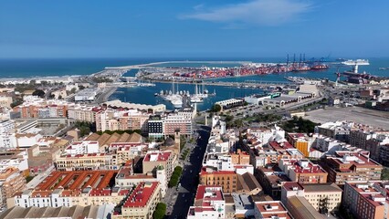 Marina Of Valencia In Valencia Spain. Turquoise Ocean Waves Gently Crashing On Tropical Beach. Metropolitan Landscape High Rise Building Amazing. Metropolitan Town. Valencia Spain.
