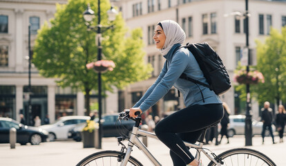  Mit Fahrrad unterwegs durch die Stadt