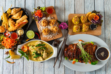 Exquisite Asian Feast Showcasing Culinary Delights