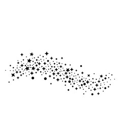Black stars and dots scattered across the screen silhouette
