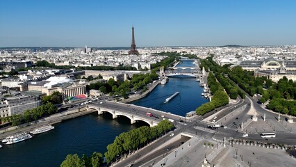 Fototapeta premium National Assembly In Paris Ile De France France. Aerial View Of Famous Governement Building Of The Country. Industry Skyline Commercial Building Awesome. Commercial Building Architecture Business.