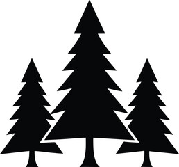 Obraz premium Festive christmas tree silhouette for winter holidays and evergreen celebrations