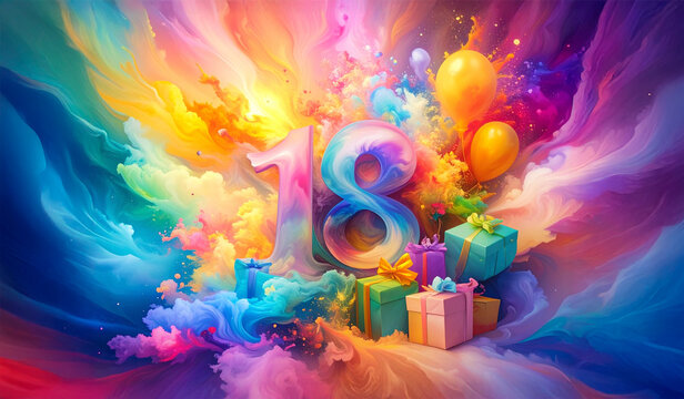 Cartolina di auguri dei 18 anni