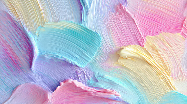 Abstract pastel paint brushstroke texture on light background - Powered by Adobe