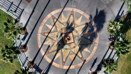 Fototapeta premium Lakeside Park In Celebration Florida United States. Bird Eye View Of Stunning Iconic Recreational Park Of The City. Metropole Landscape Company Building Vibrant. Metropole Corporate Town.