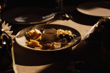 a dish on the banquet table before the holiday