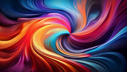 Obraz premium a dynamic abstract digital artwork that features a swirling array of colors