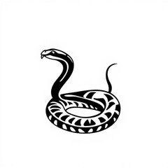 Naklejka premium Black Bird-Snake Animal Icon
