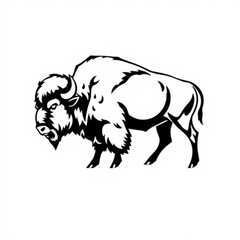 Black Bison Animal Icon