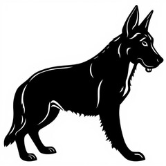 Black Bloodhound Animal Icon