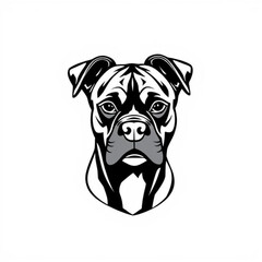 Black Boxer Mix Animal Icon