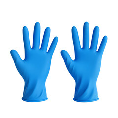 Obraz premium Bright blue gloves ready for a clean and safe environment