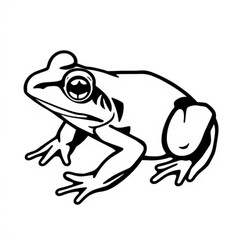Black Bullfrog Animal Icon