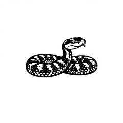 Naklejka premium Black bullsnake animal icon