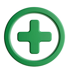 Obraz premium Healing symbol in bold green design for medical representation
