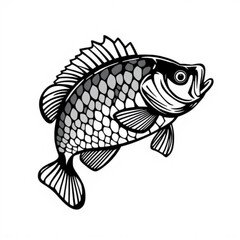 Black Crappie Animal Icon