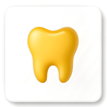 Yellow tooth symbolizing modern dental health care