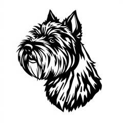 Black Russian Terrier Animal Portrait