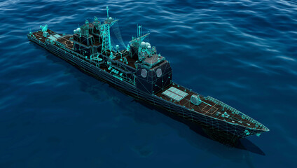 3D Digital US Navy Cruiser © David