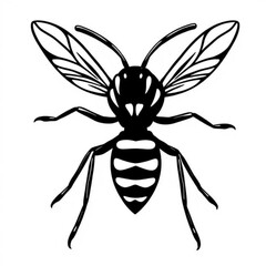 Black Wasp Animal Icon