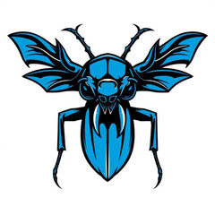 Blue Death-Feigning Beetle Animal