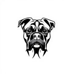Boxer Dog Animal Icon - Black