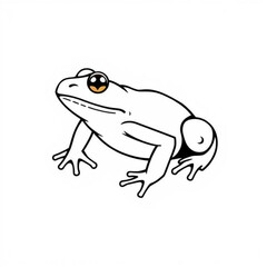 Bullfrog Animal Icon - Black