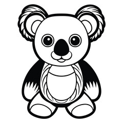 Obraz premium Cute koala bear cartoon illustration isolated on white background