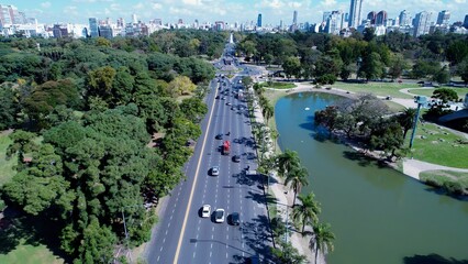 Buenos Aires Skyline In Buenos Aires Argentina. Urban Life Landscape Of Freeway Road Connecting City Streets. Business Sky Downtown Cityscape. Business Downtown Panorama. Buenos Aires Argentina.