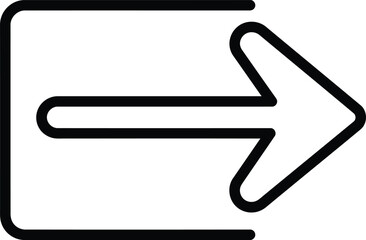 Exit Icon: A clean, minimalist graphic of an exit icon, portraying a symbol of departure and onward direction.