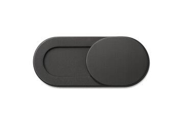 Webcam cover slide protecting privacy on transparent background