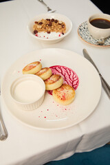 plate with breakfast