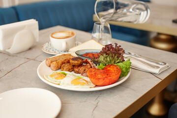 breakfast in the restaurant
