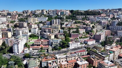 Fototapeta premium Naples Skyline In Naples Campania Italy. Bustling Downtown Cityscape With Modern Buildings. Business Sky Downtown Cityscape. Business Panning Wide. Naples Campania.