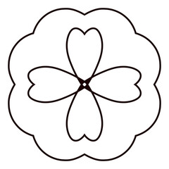 set of four leaf clover