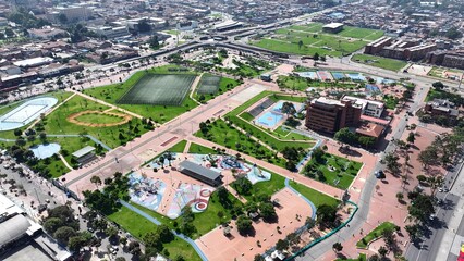 Parque Metropolitano Tercer Milenio In Bogota Cundinamarca Colombia. Famous Botanical Garden...