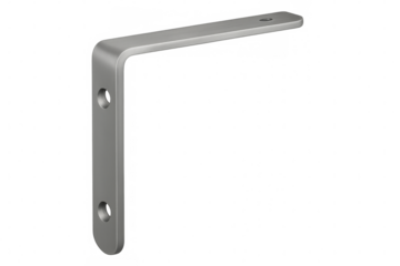 Metal shelf bracket on transparent background, supporting diy projects