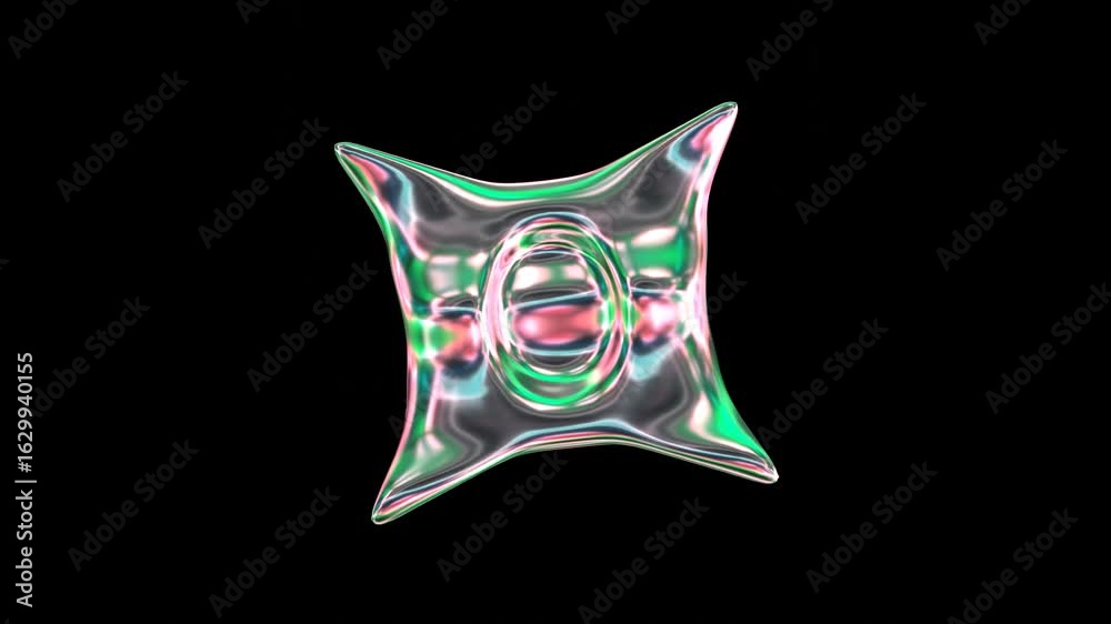 Wall mural glowing shape animation with seamless rotation