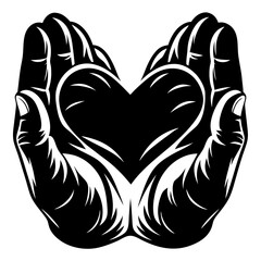 Hands Holding Heart – Love, Care & Compassion Symbol
