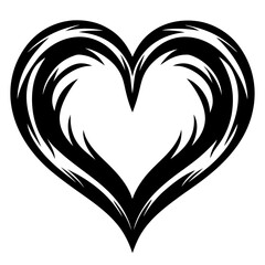 Double Heart Tribal Design – Passion Within Passion Silhouette

