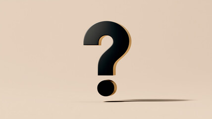 フラットデザインの疑問符シルエット
