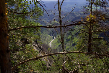 Fototapeta premium Hills and valley Cezh and German Border